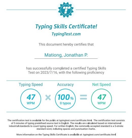 TYPING TEST