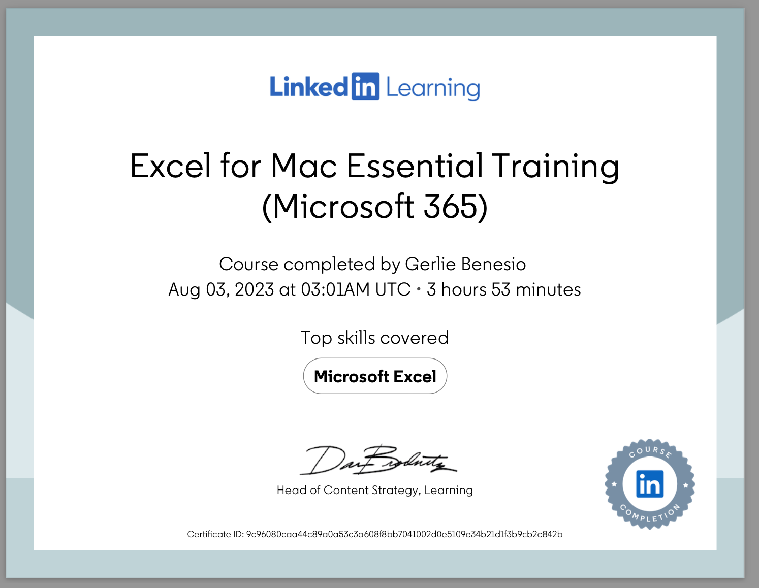 Excel for Mac Essential Training Microsoft 365