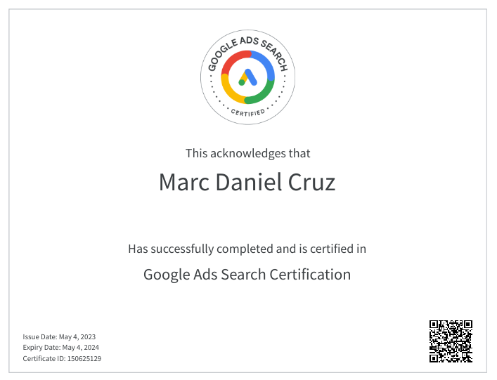 Google Ads Search Certification