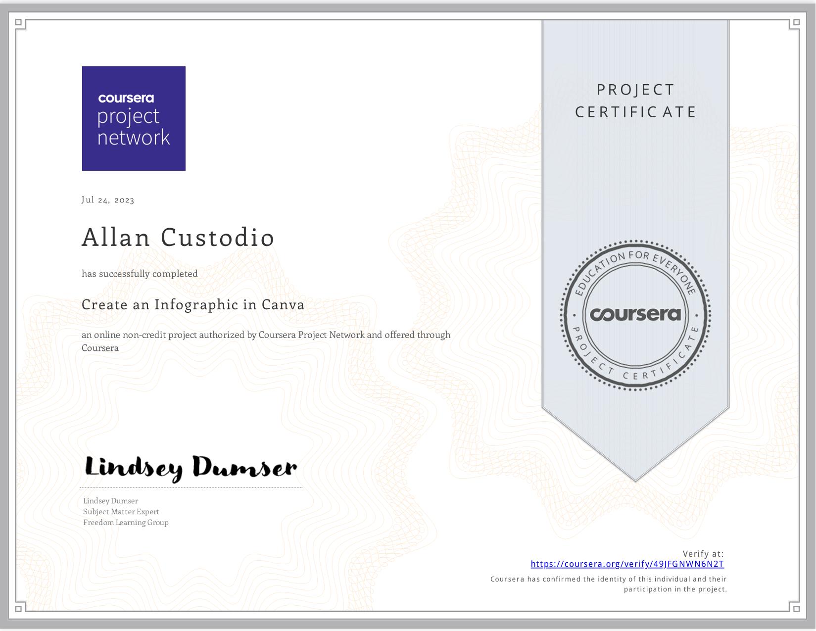 Coursera - Create an Infographic in Canva