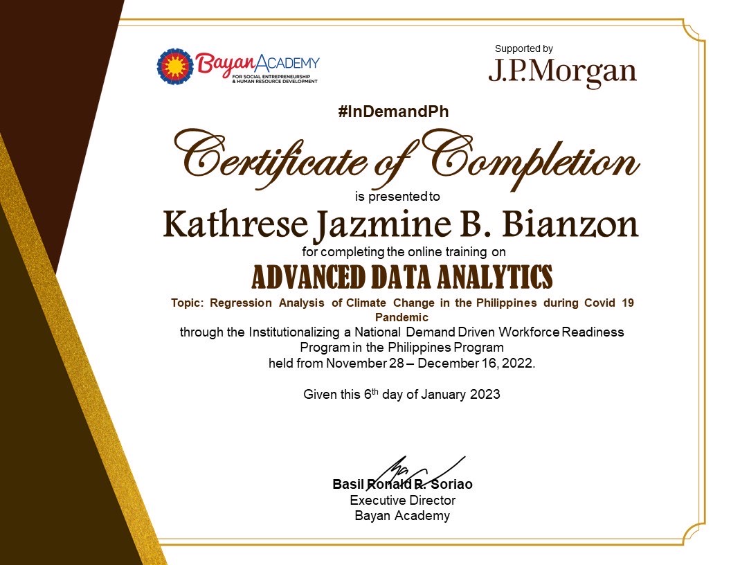 Advanced Data Analytics