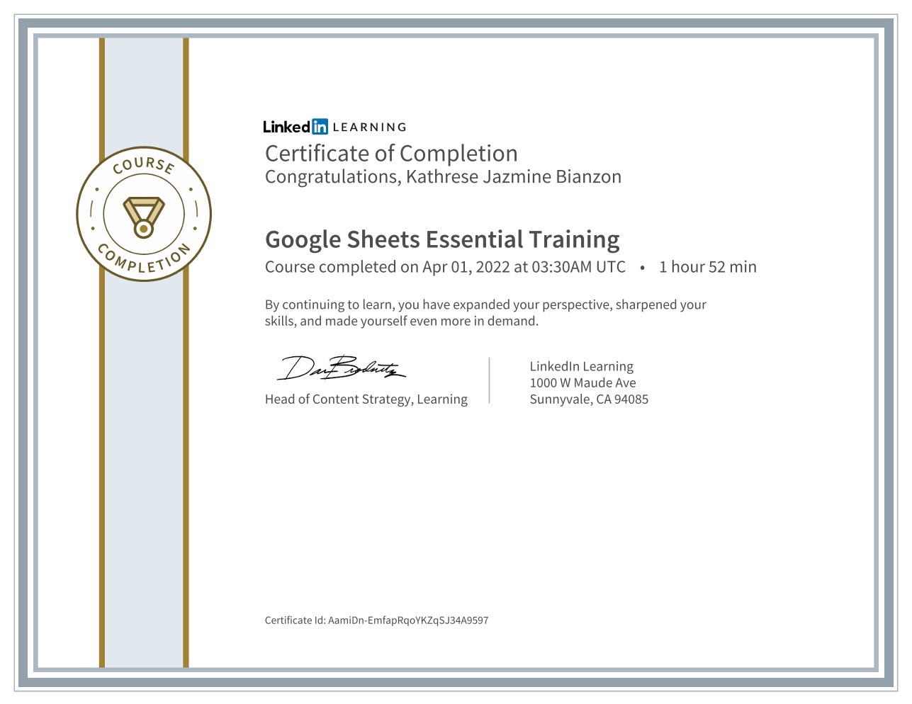 Google Sheets Essential Training