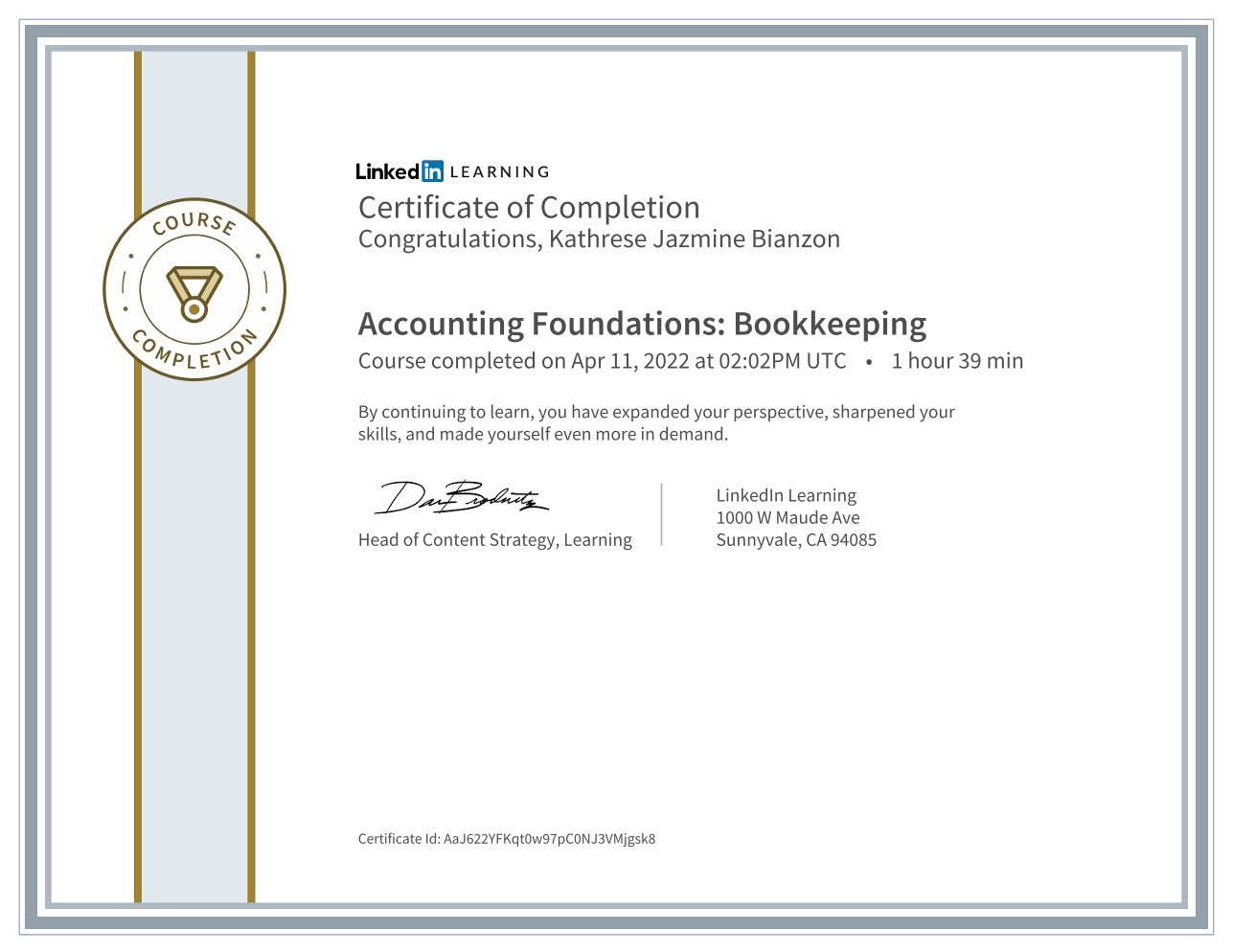 Accounting Foundations: Bookkeeping