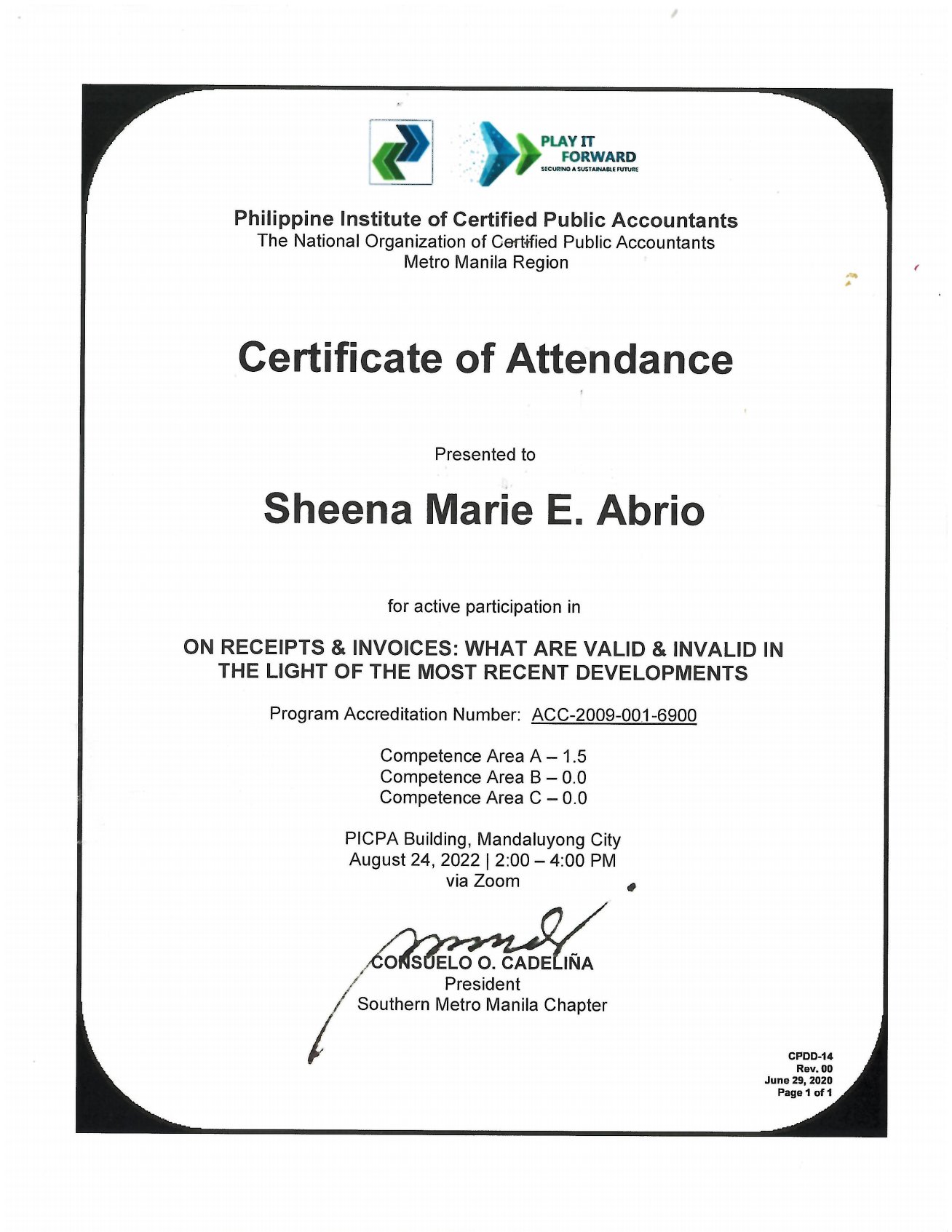 (C3) ON RECEIPTS & INVOICES: WHAT ARE VALID & INVALID IN THE LIGHT OF MOST RECENT DEVELOPMENTS