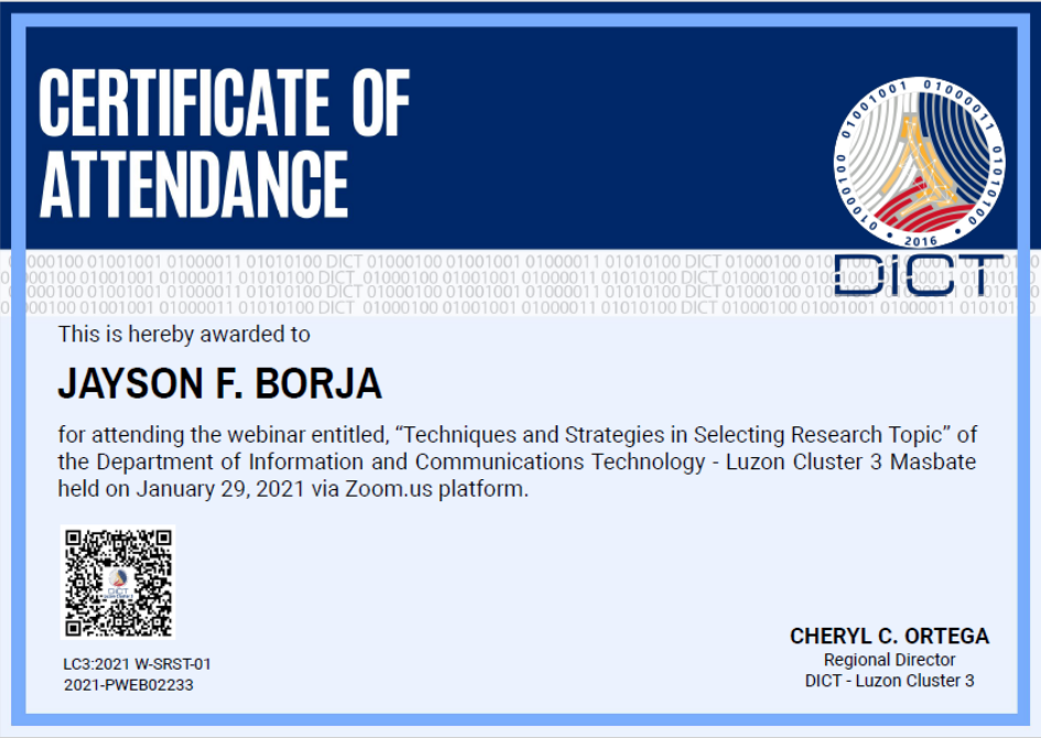 Department of Information and Communications Technology, "Techniques and Strategies in Selecting Research Topic"