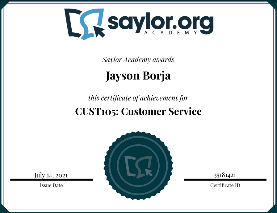 Saylor Org Academy Customer Service
