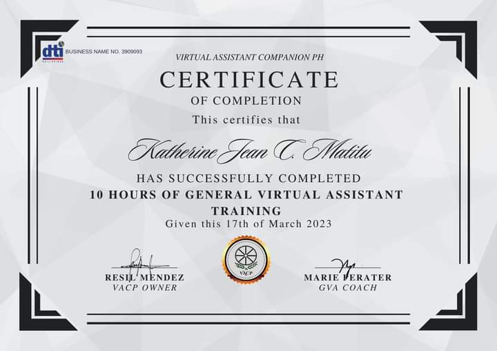 General Virtual Assistant Training
