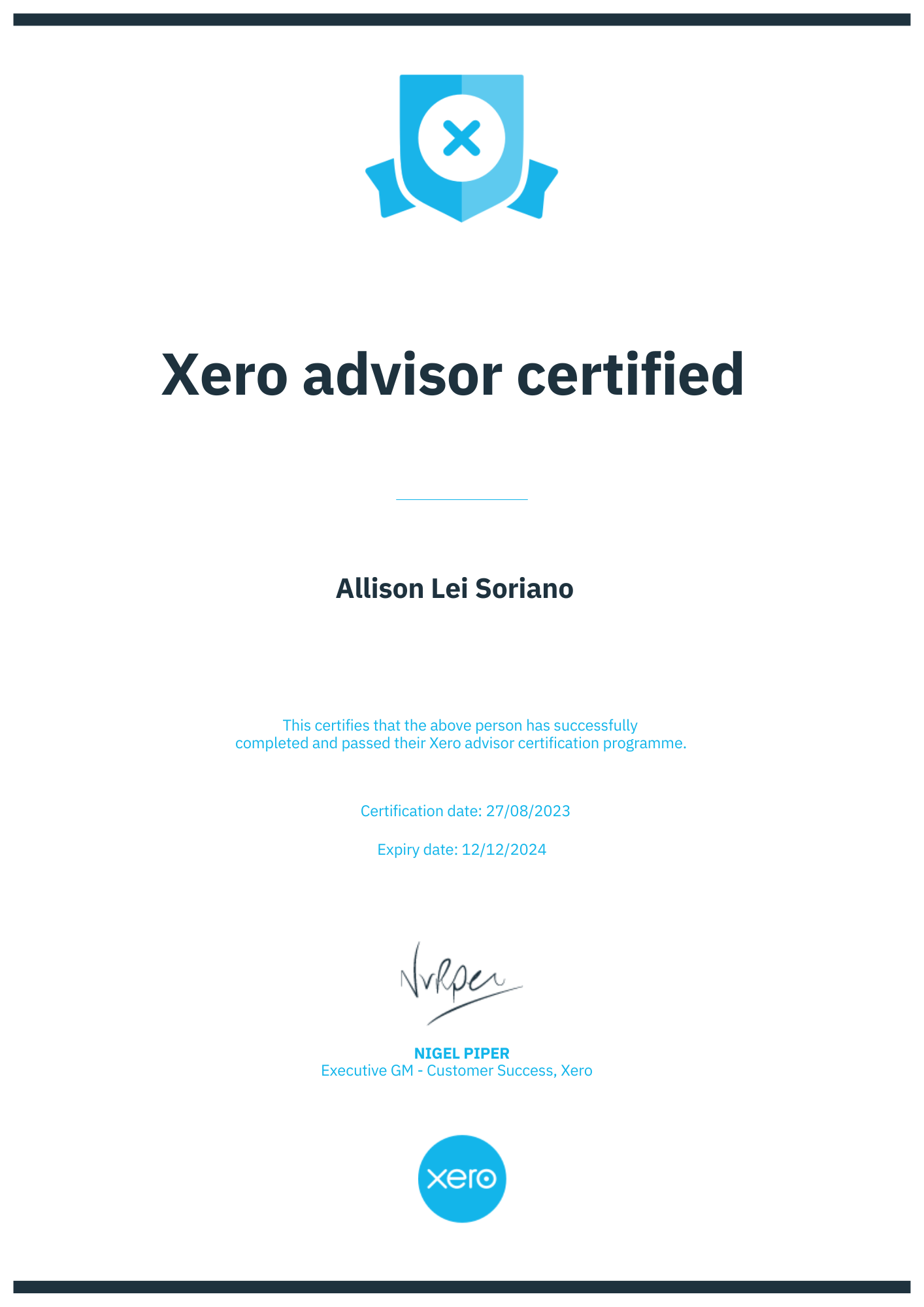 Certified Xero Advisor