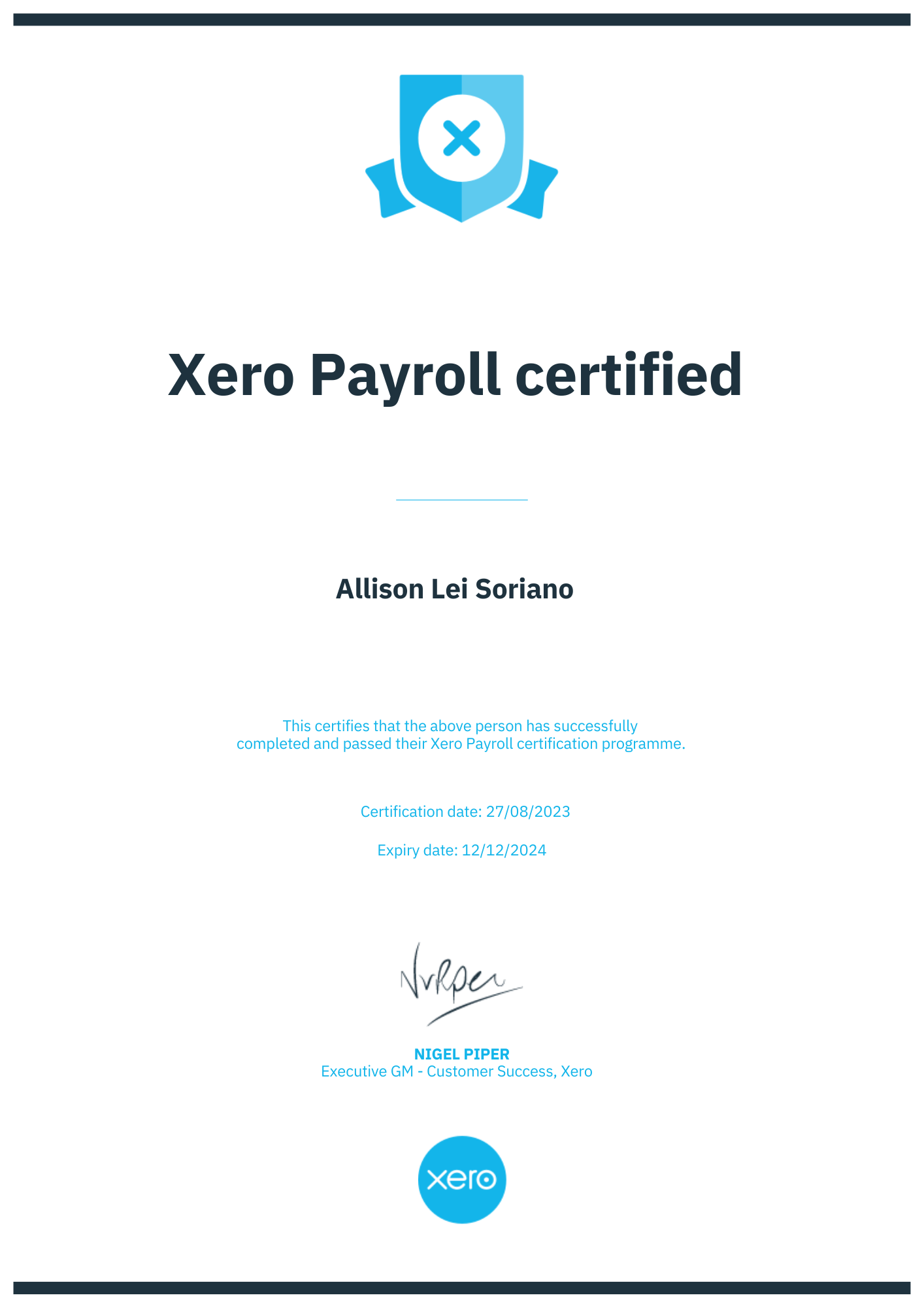 Certified Xero Payroll