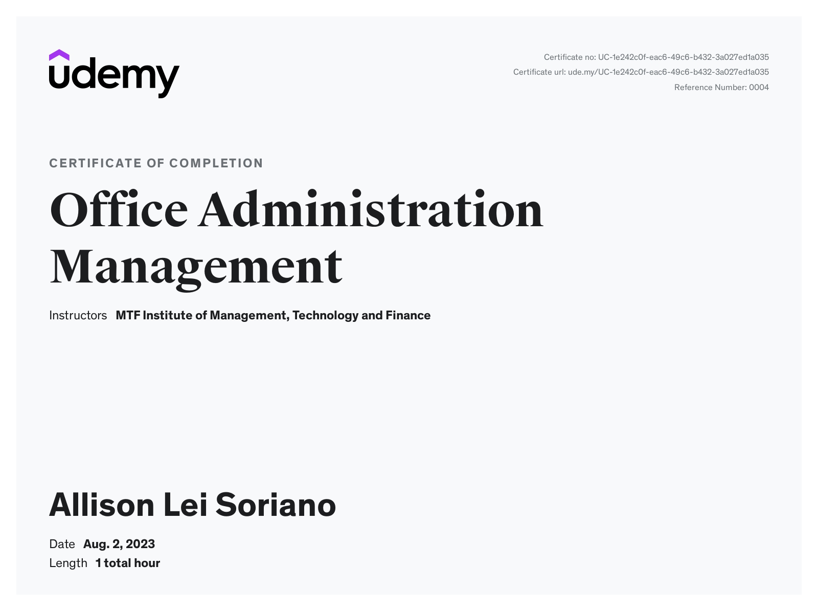 Office Administration Management