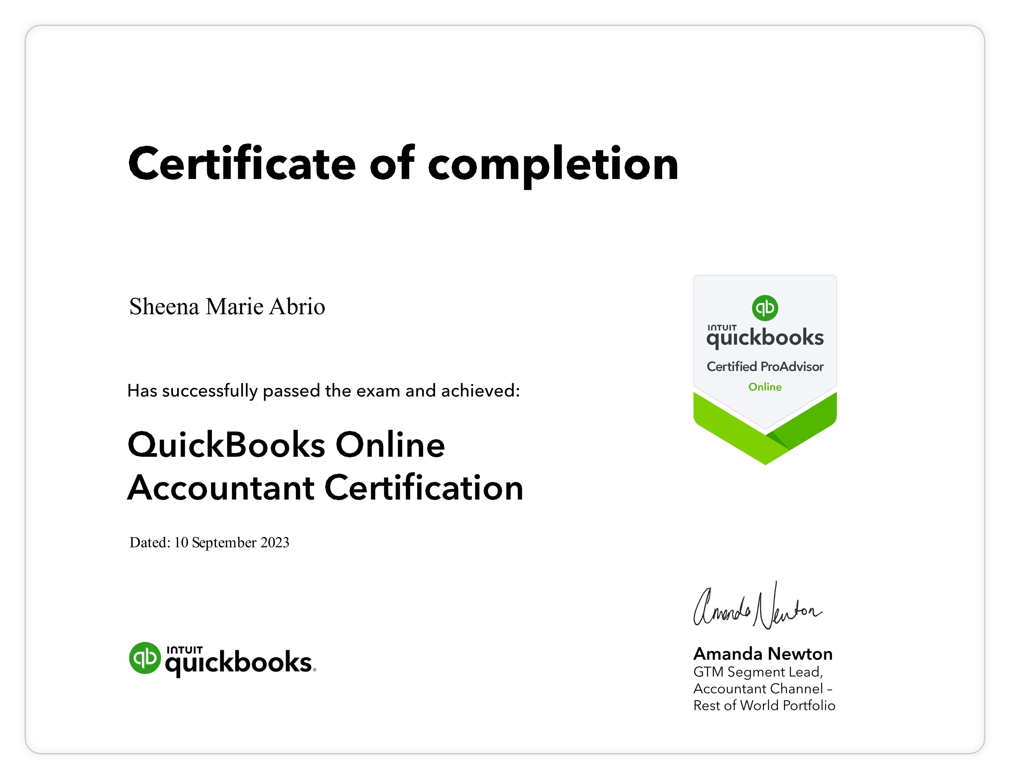 QuickBooks Pro Advisor Certification