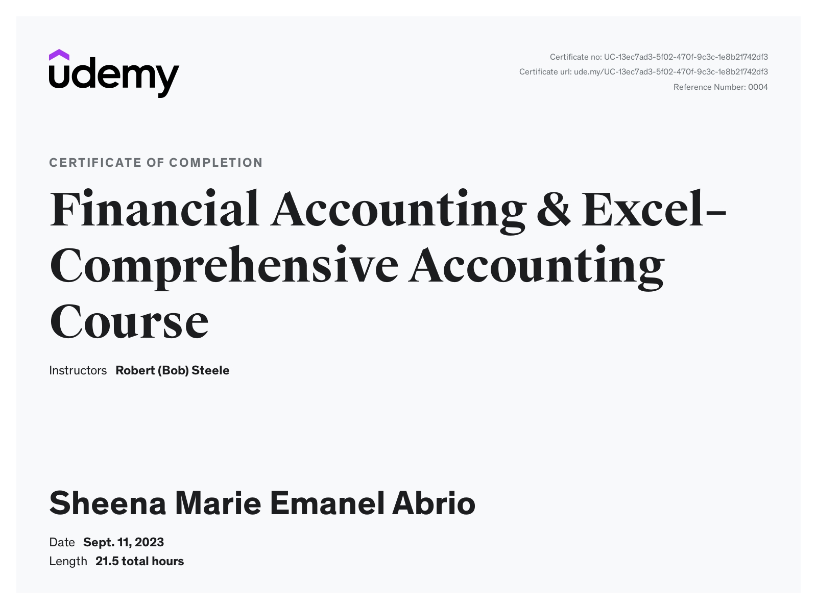 Financial Accounting and Excel- Comprehensive Accounting Course