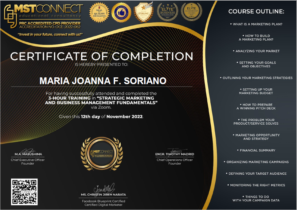 Strategic Marketing & Business Management Fundamentals