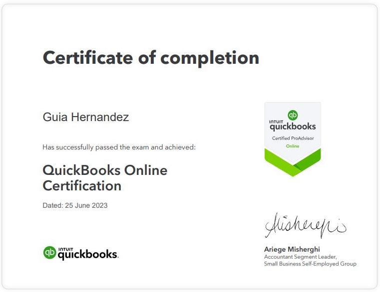 QuickBooks Online Proadvisor Certification