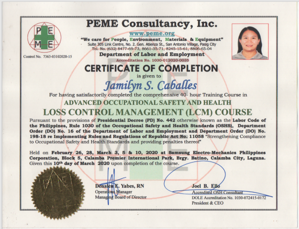 LCM Certificate 2020