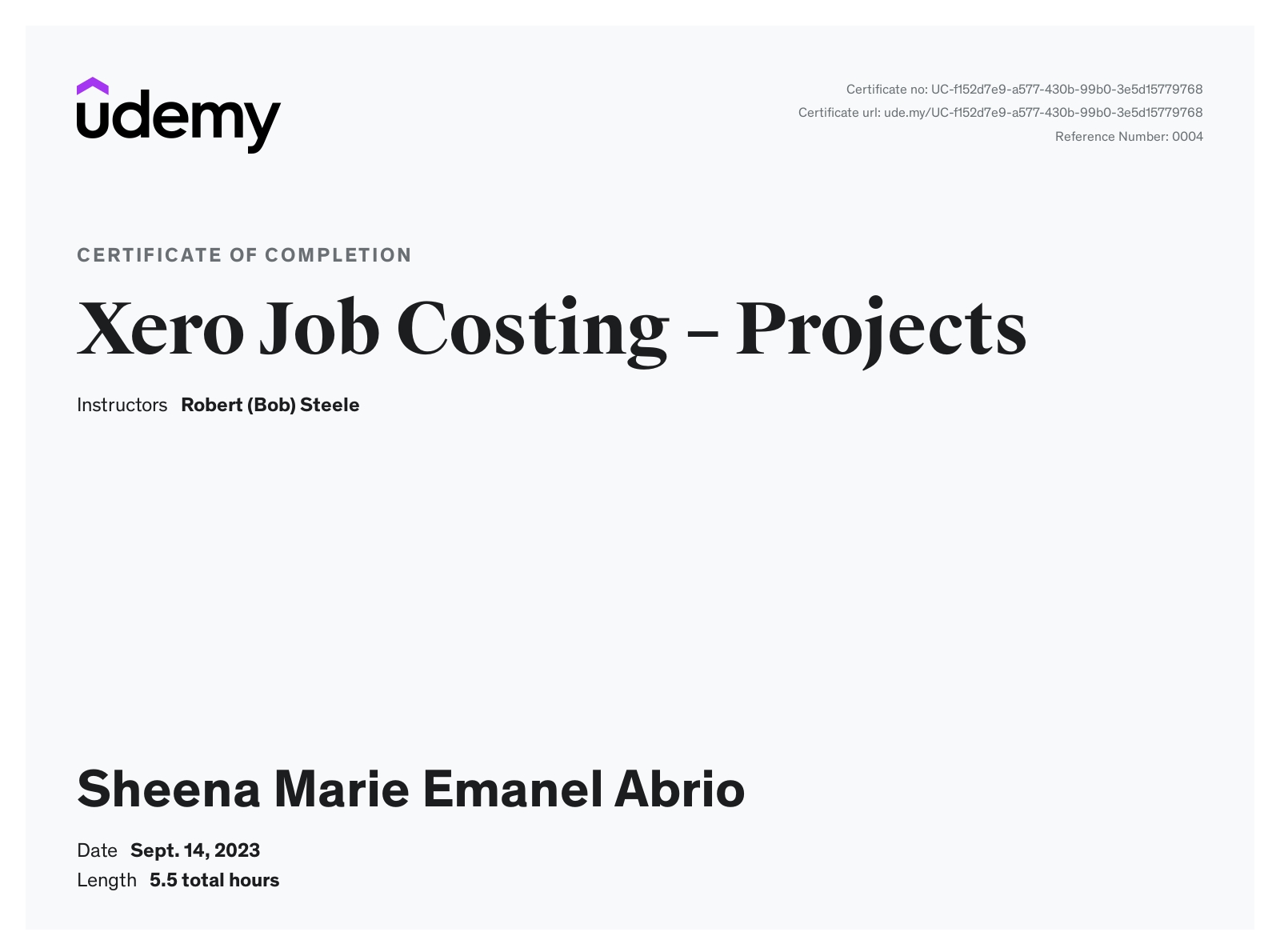 Xero Job Costing- Projects