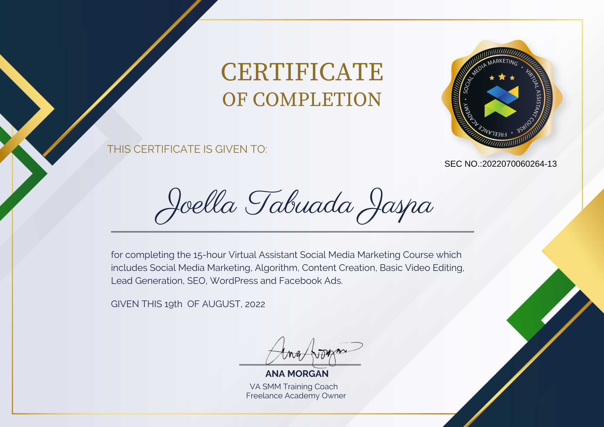 Virtual Assistant Training