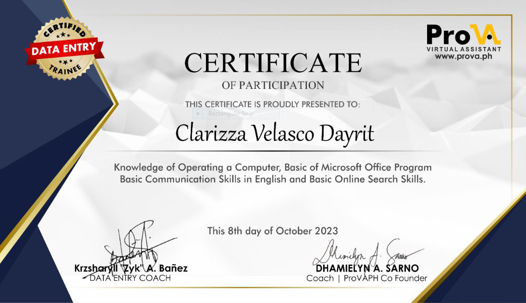 certificate