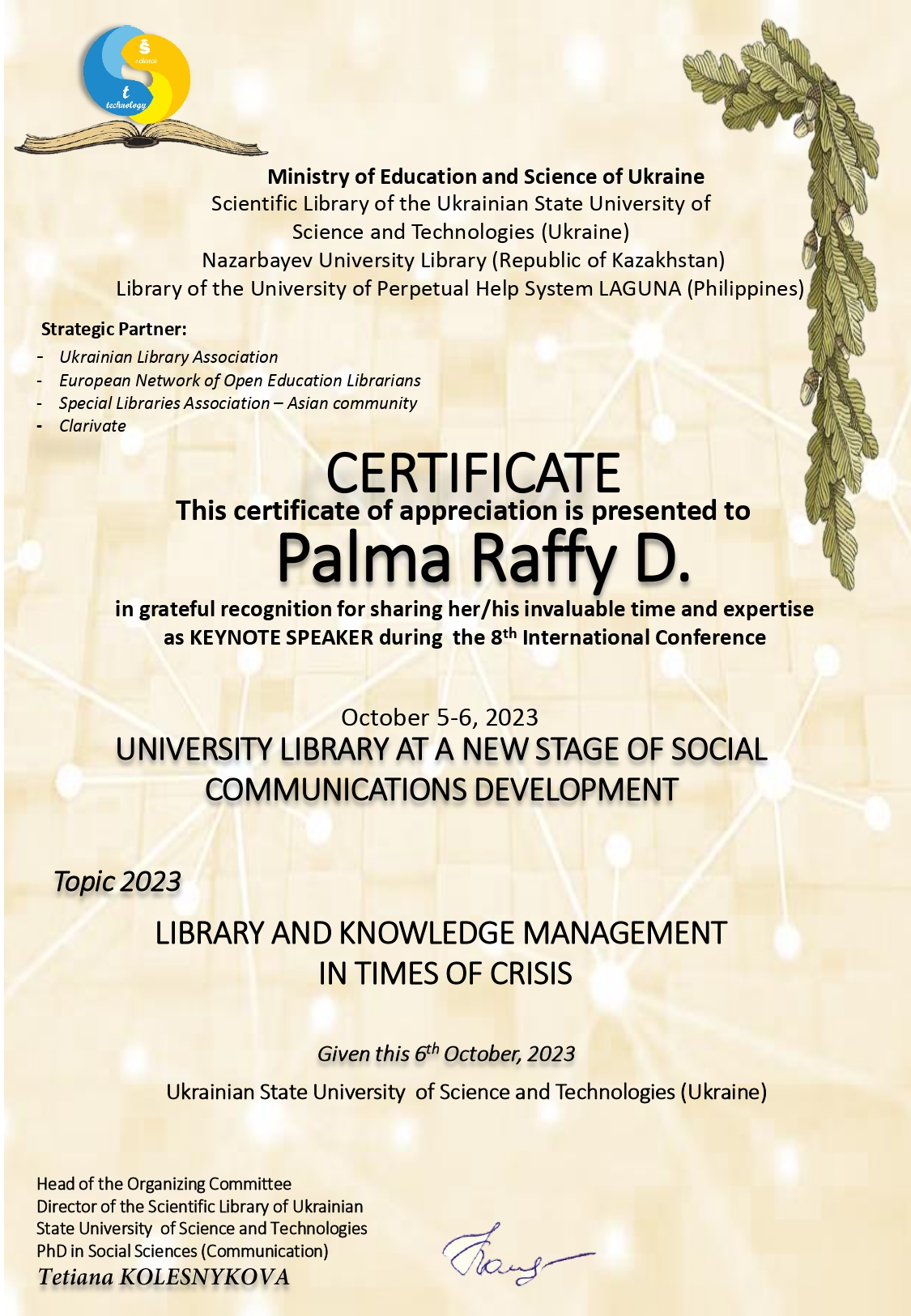 International Conference- Keynote Speaker