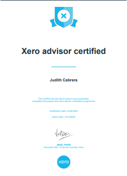 Xero Advisor Certified