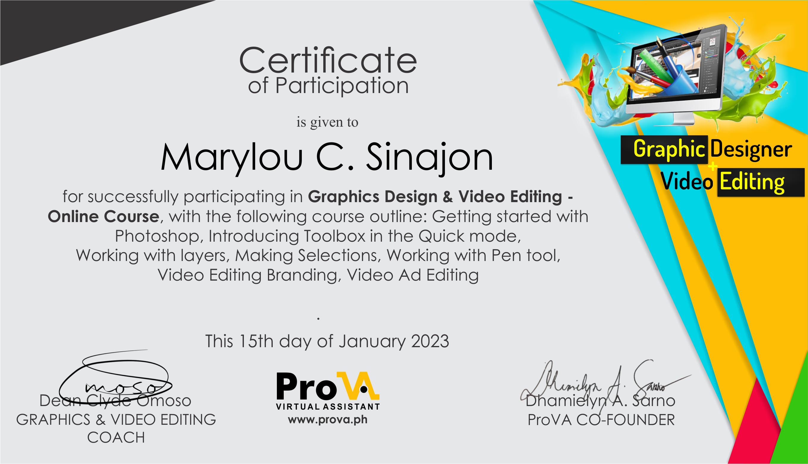 Graphics Design & Video Editing