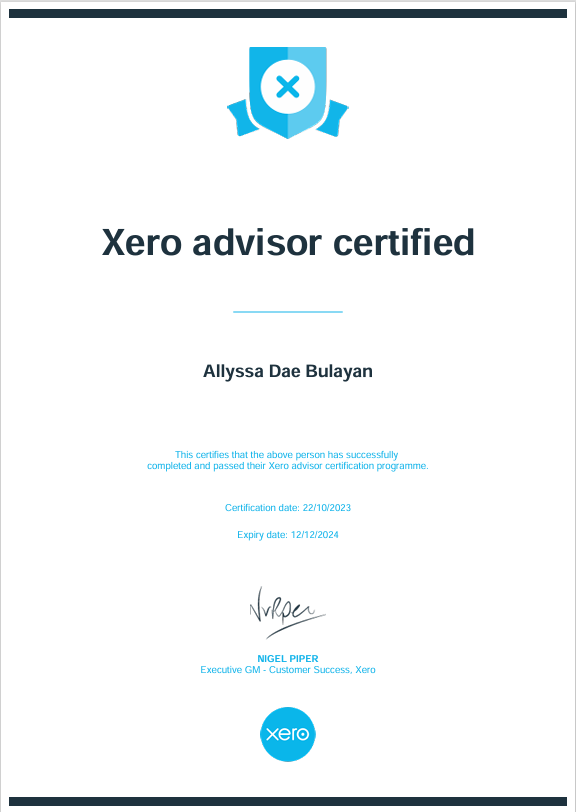 XERO Advisor Certified