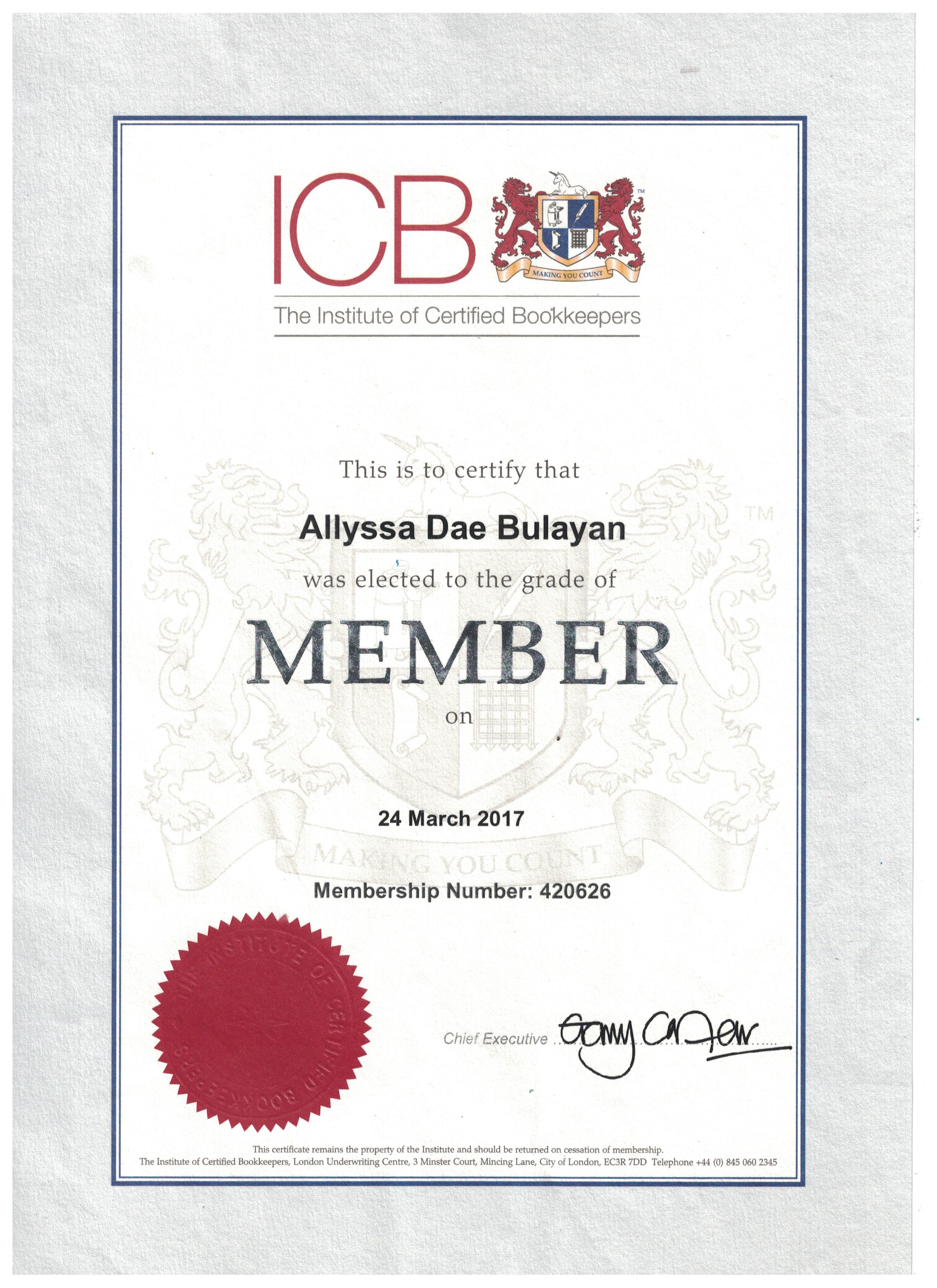 CERTIFIED BOOKKEEPER