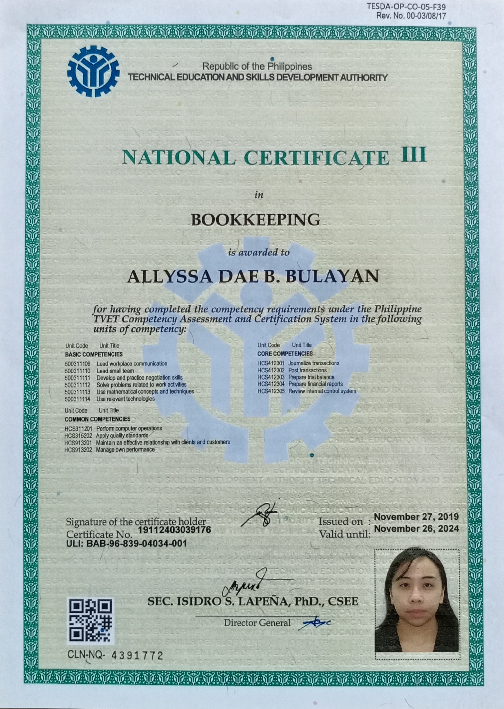 NC III BOOKKEEPING