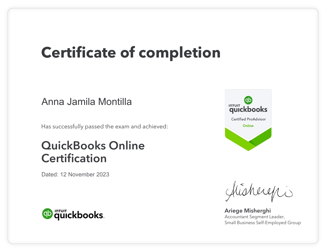 QBO ProAdvisor Certification
