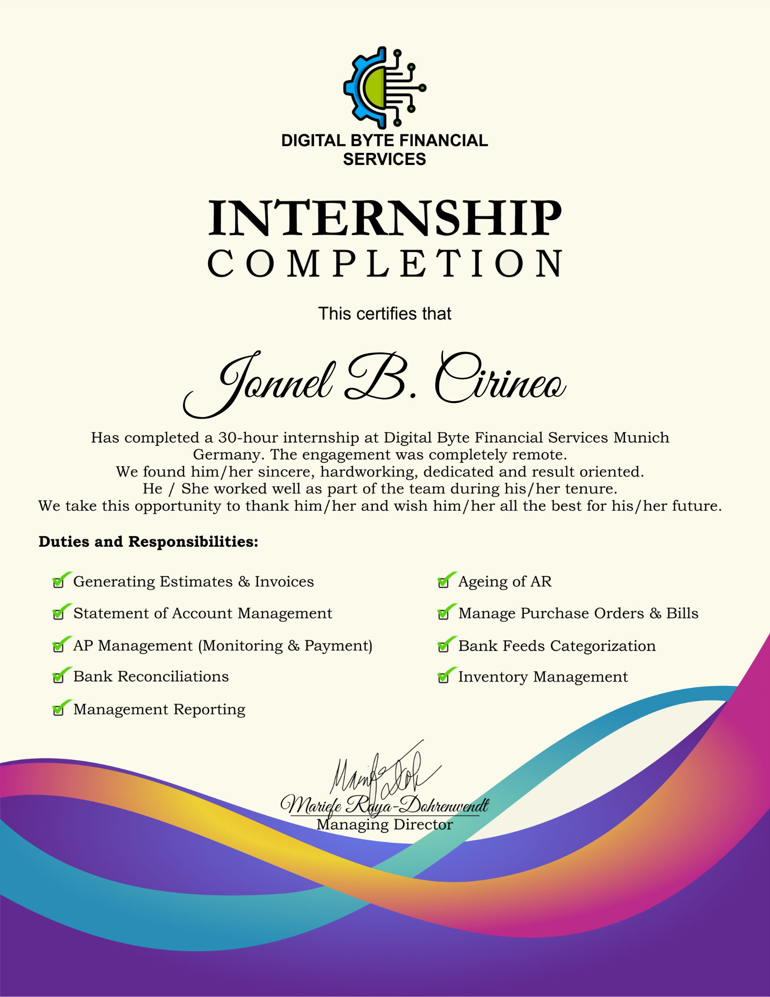 Quickbooks Online Live Data Internship