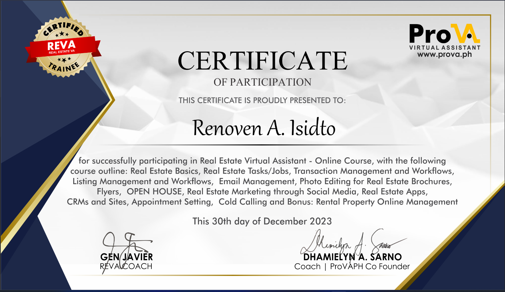 Real Estate Virtual Assistant - Online Course