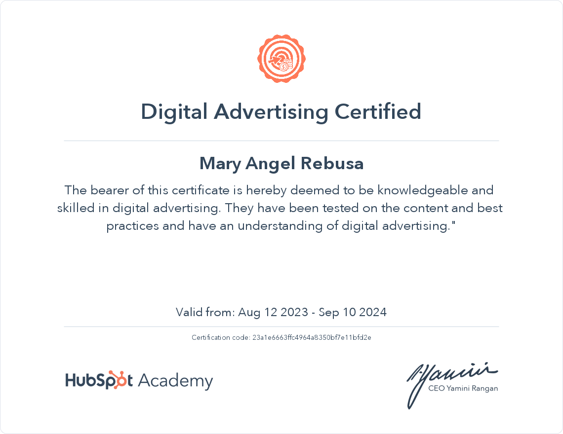 Digital Advertising Certified