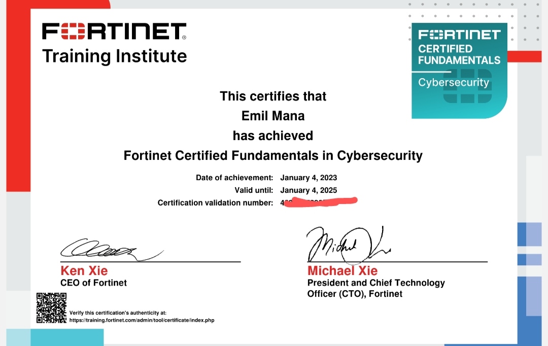 Fortinet Certified Fundamentals in Cybersecurity