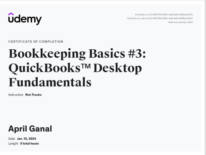 Quickbooks Deskstop Training