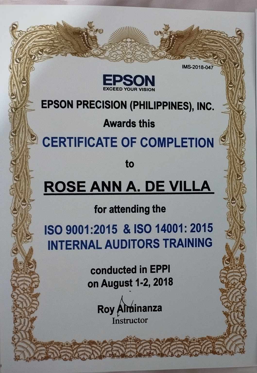 ISO 9001 and ISO 14001 Internal Auditor