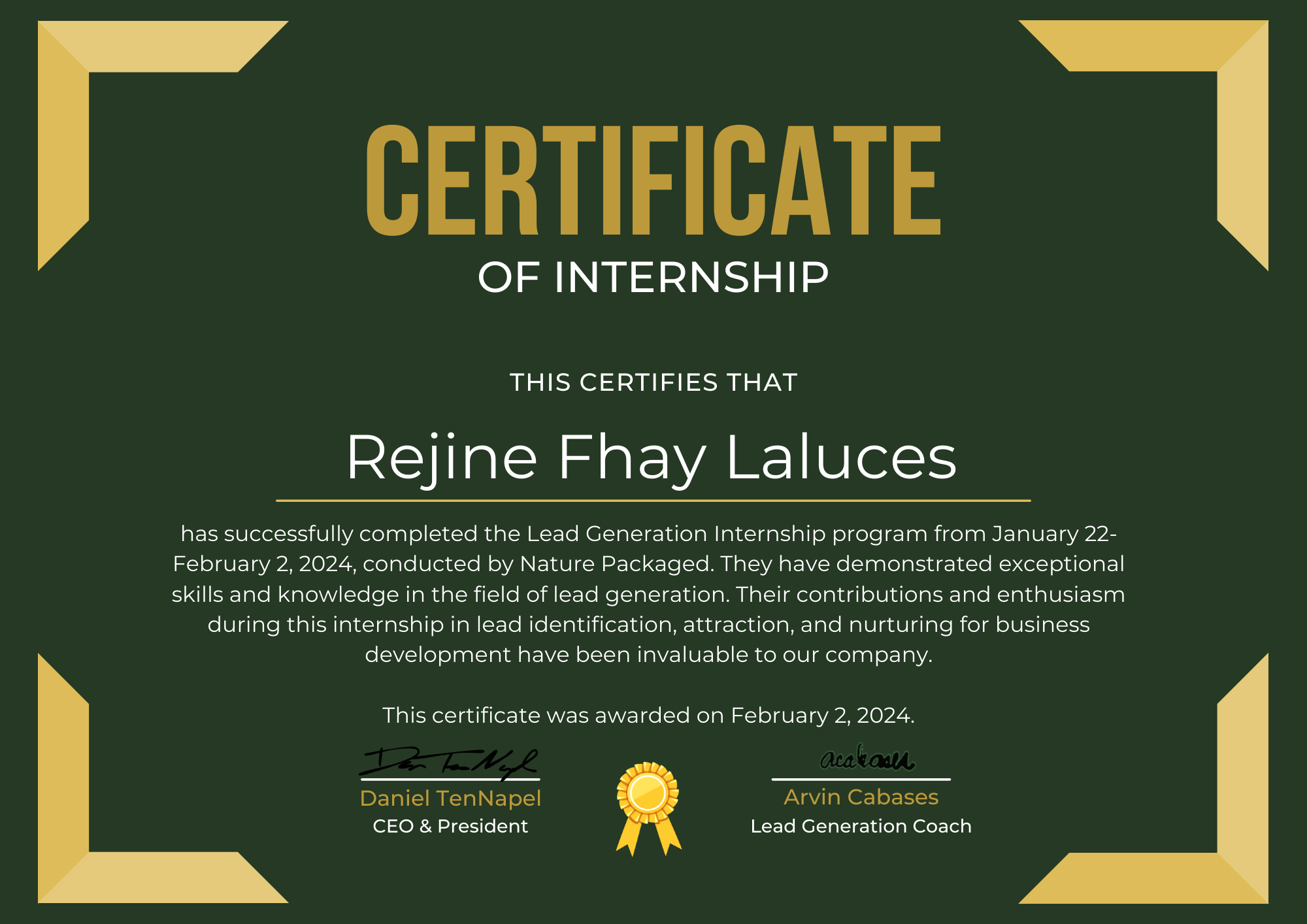 Nature Packaged Internship- Lead Generation