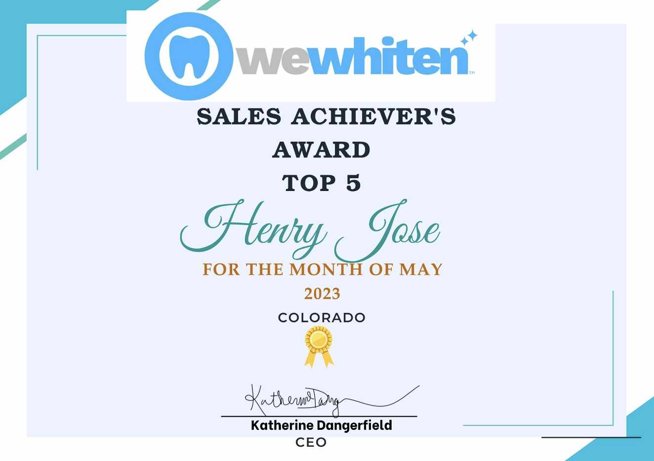 Sales Achiever's Award