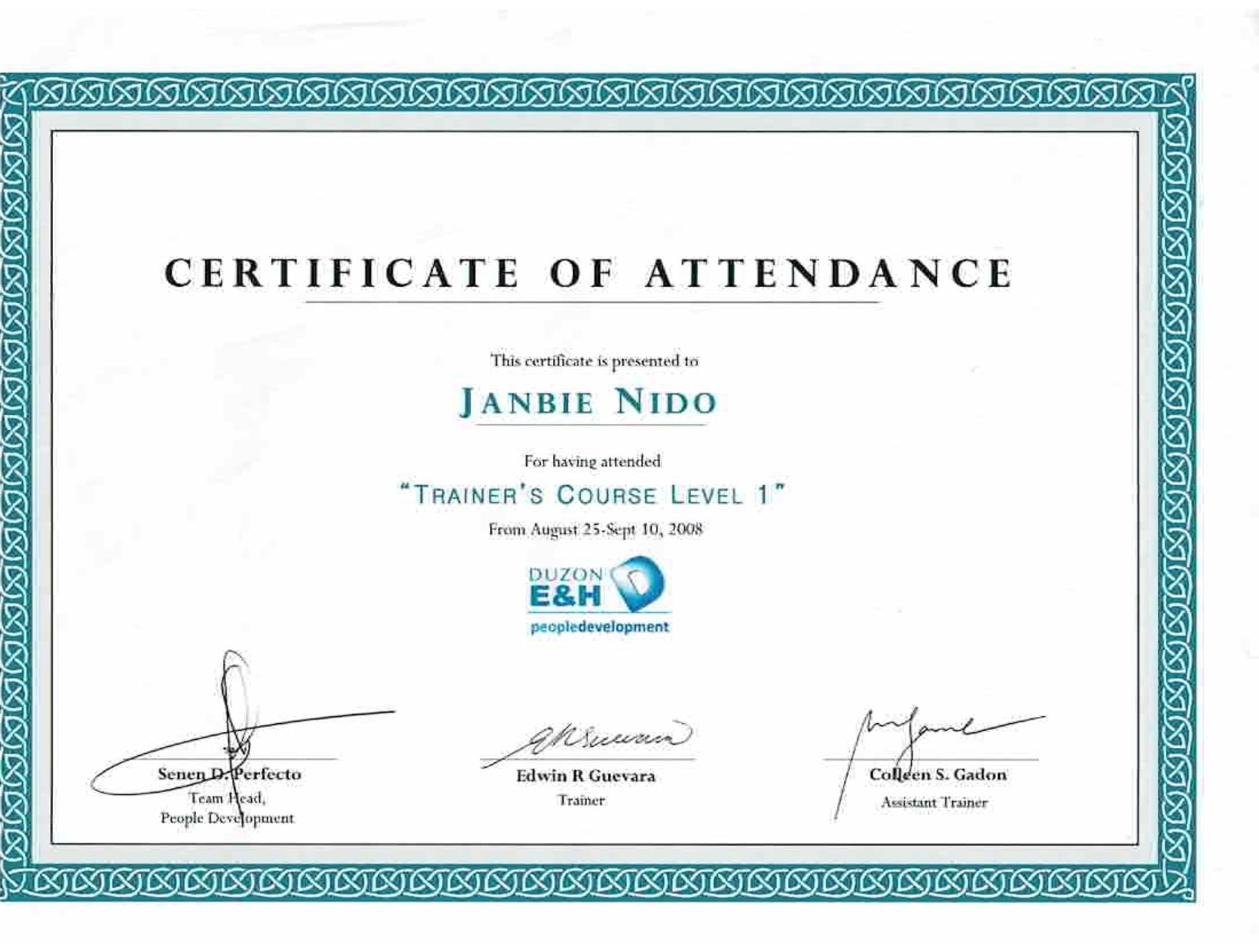 Trainer's Course Level 1