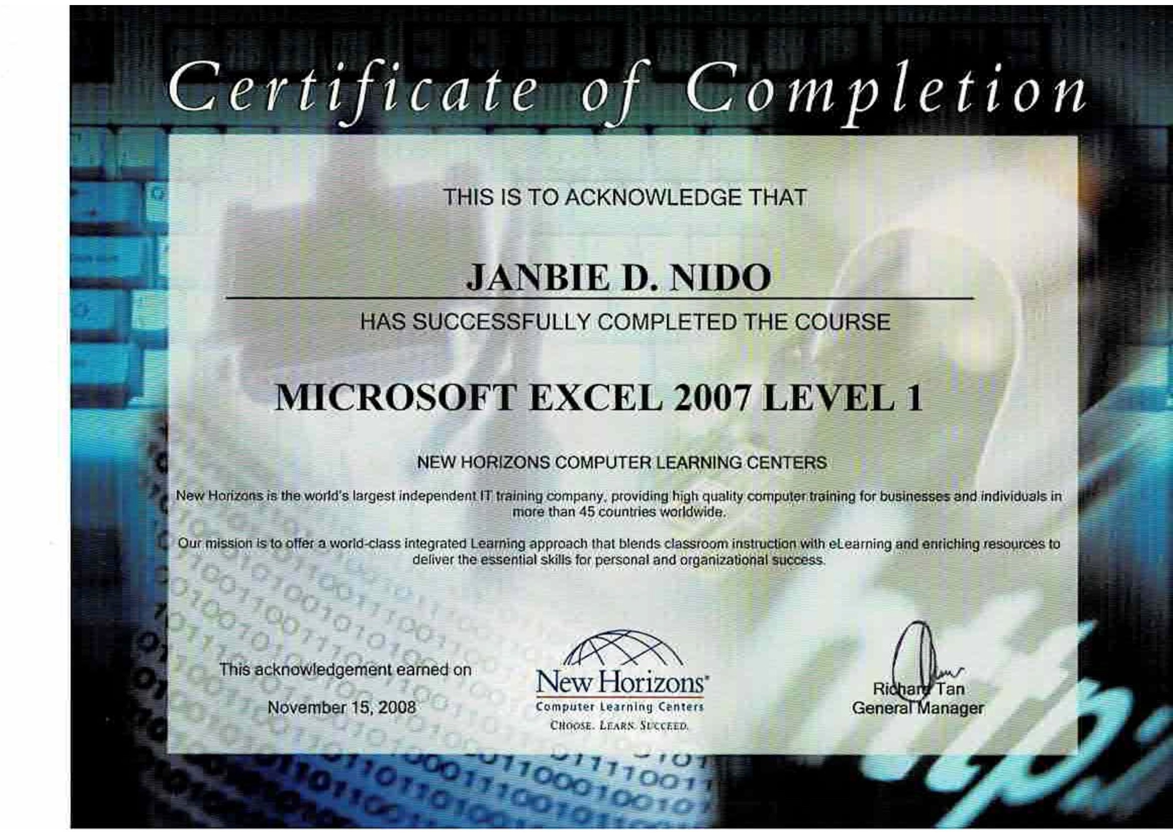 MS Excel Training