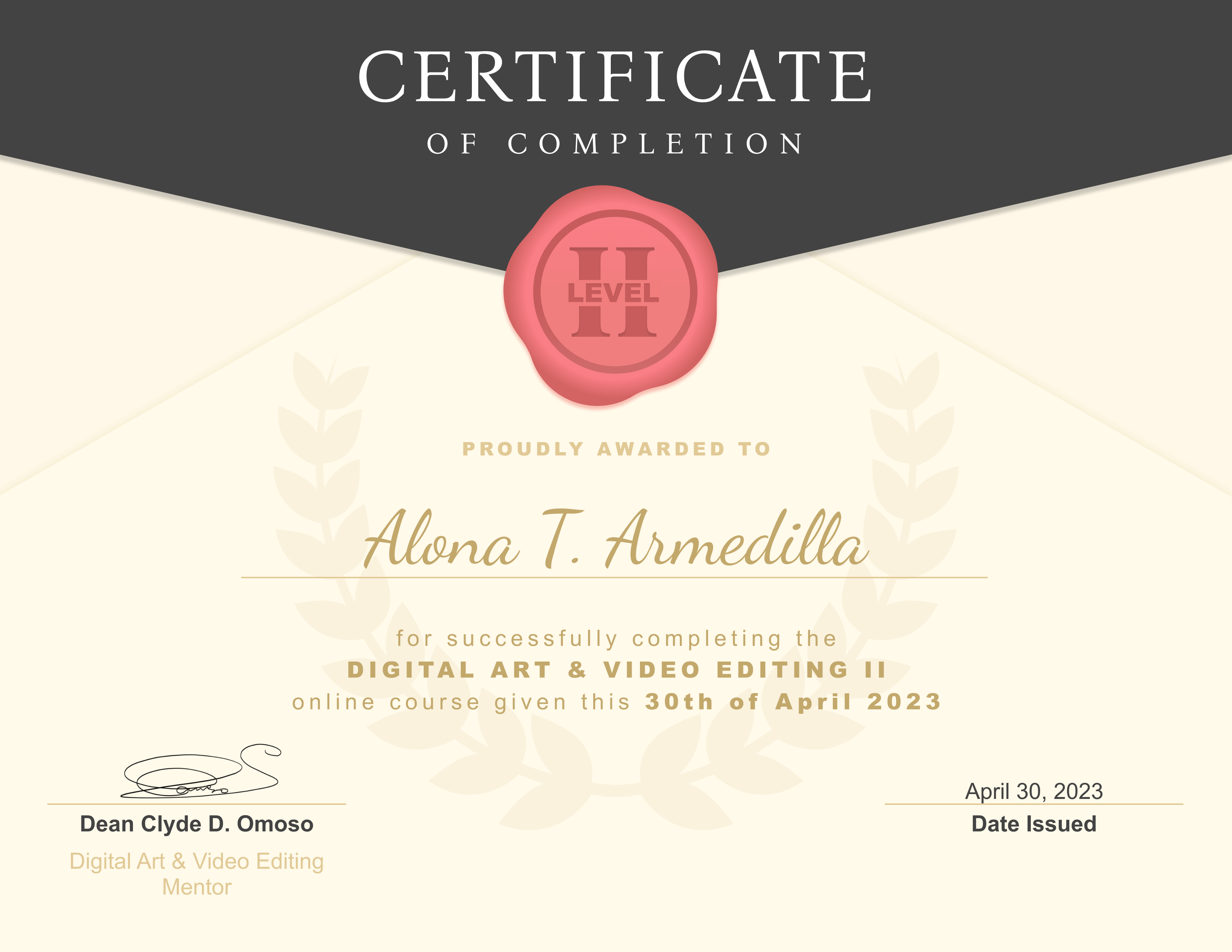 Digital Art & Video Editing II