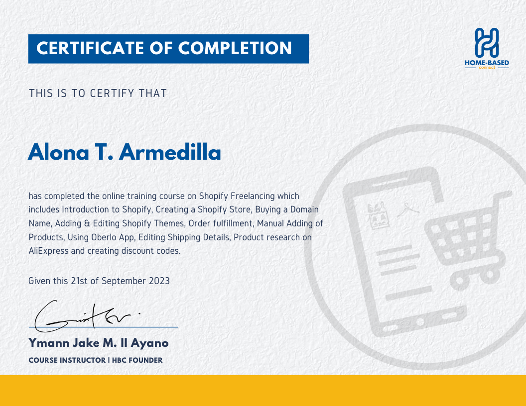 SHOPIFY FREELANCING ONLINE TRAINING COURSE