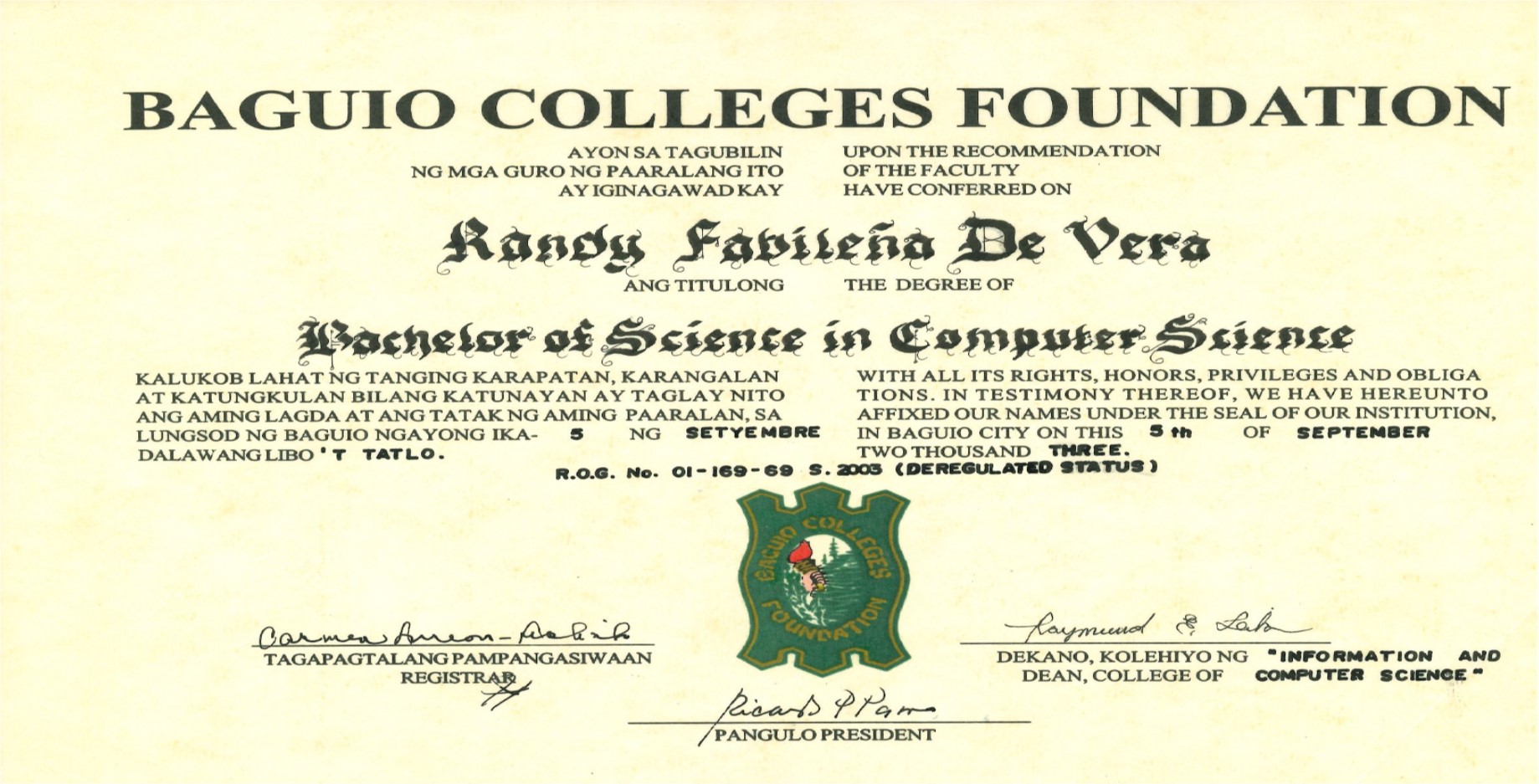 Bachelor of Science in Computer Science