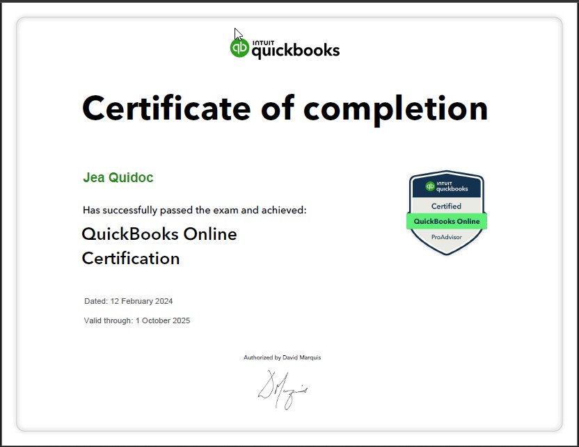 QuickBooks Online Certification
