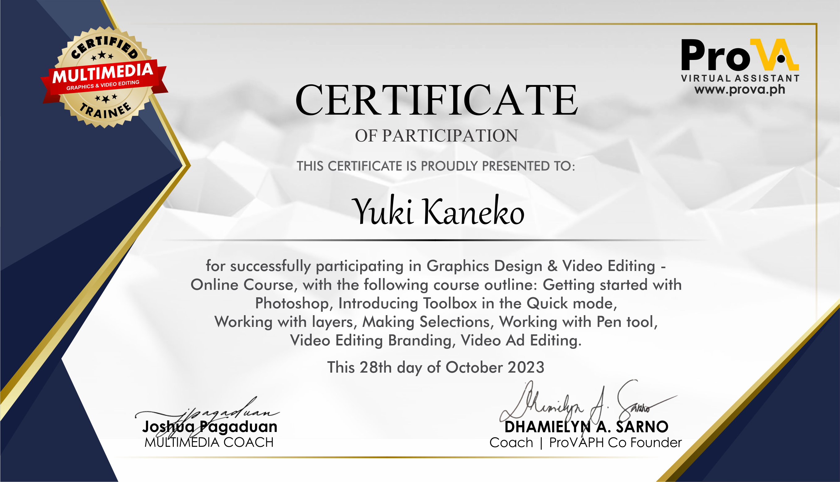 Graphics Design and Video editing