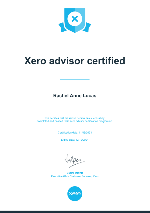 Xero Advisor Certified