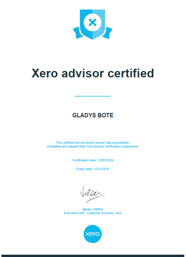 Xero Advisor Certified