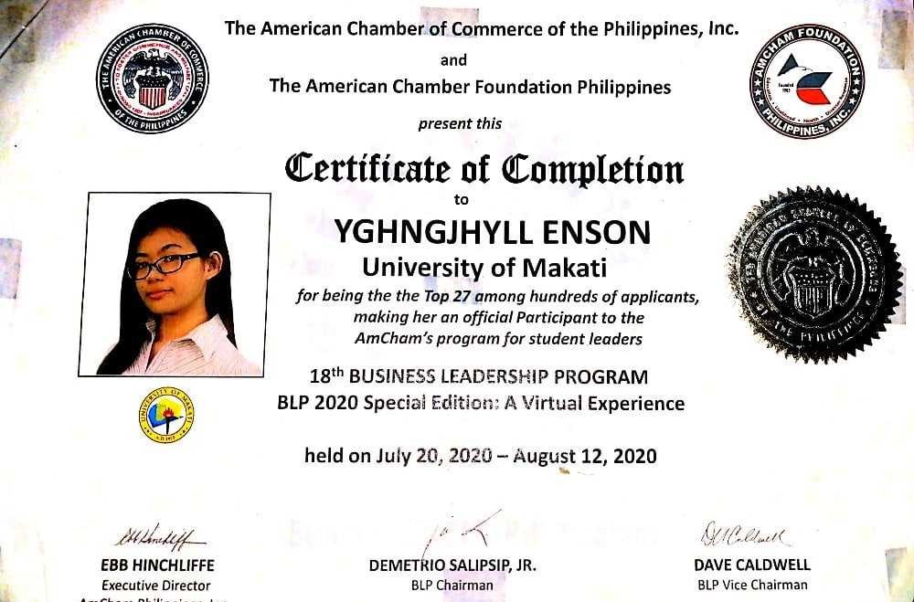 Certificate of Completion