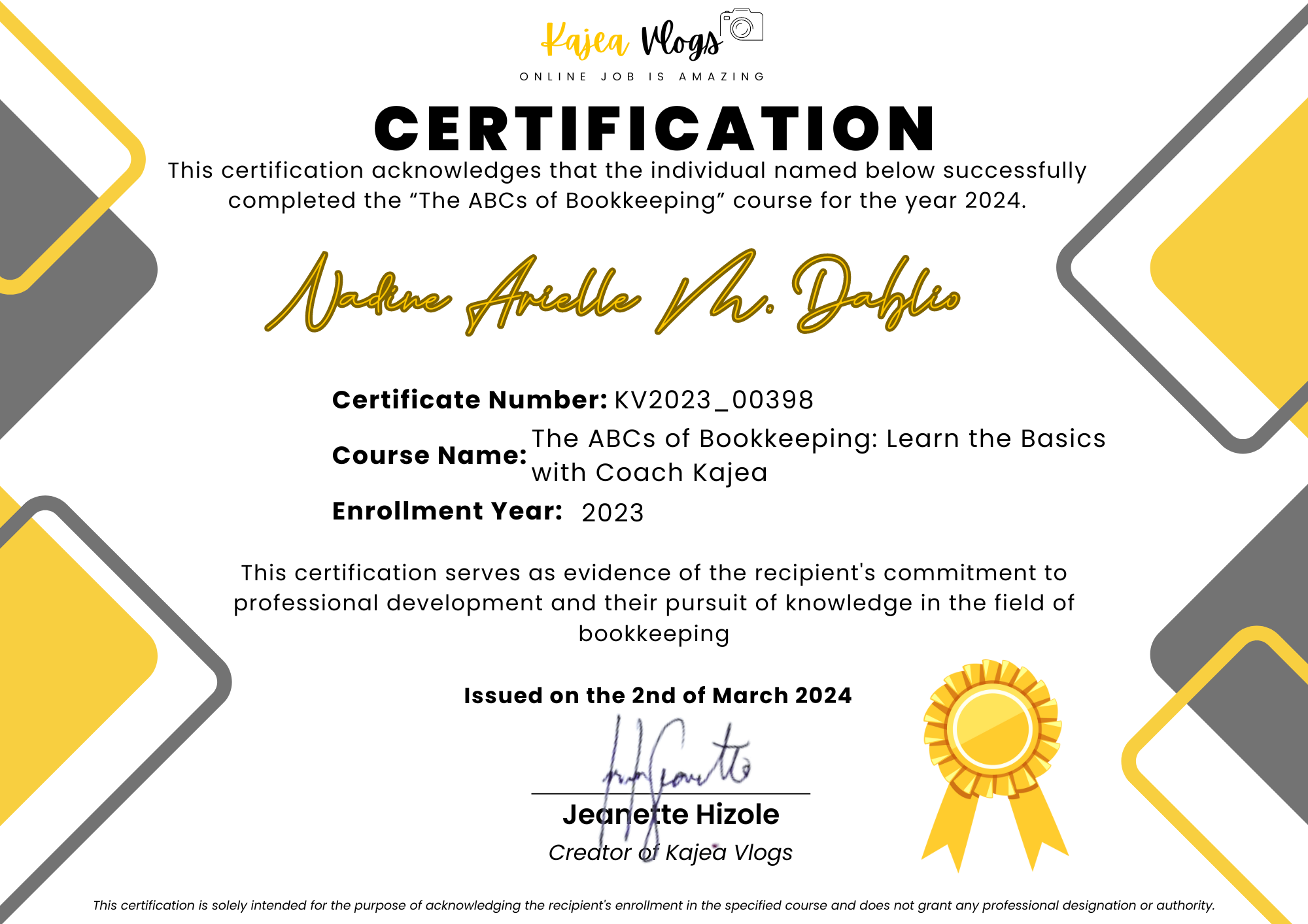 The ABCs of  Bookkeeping