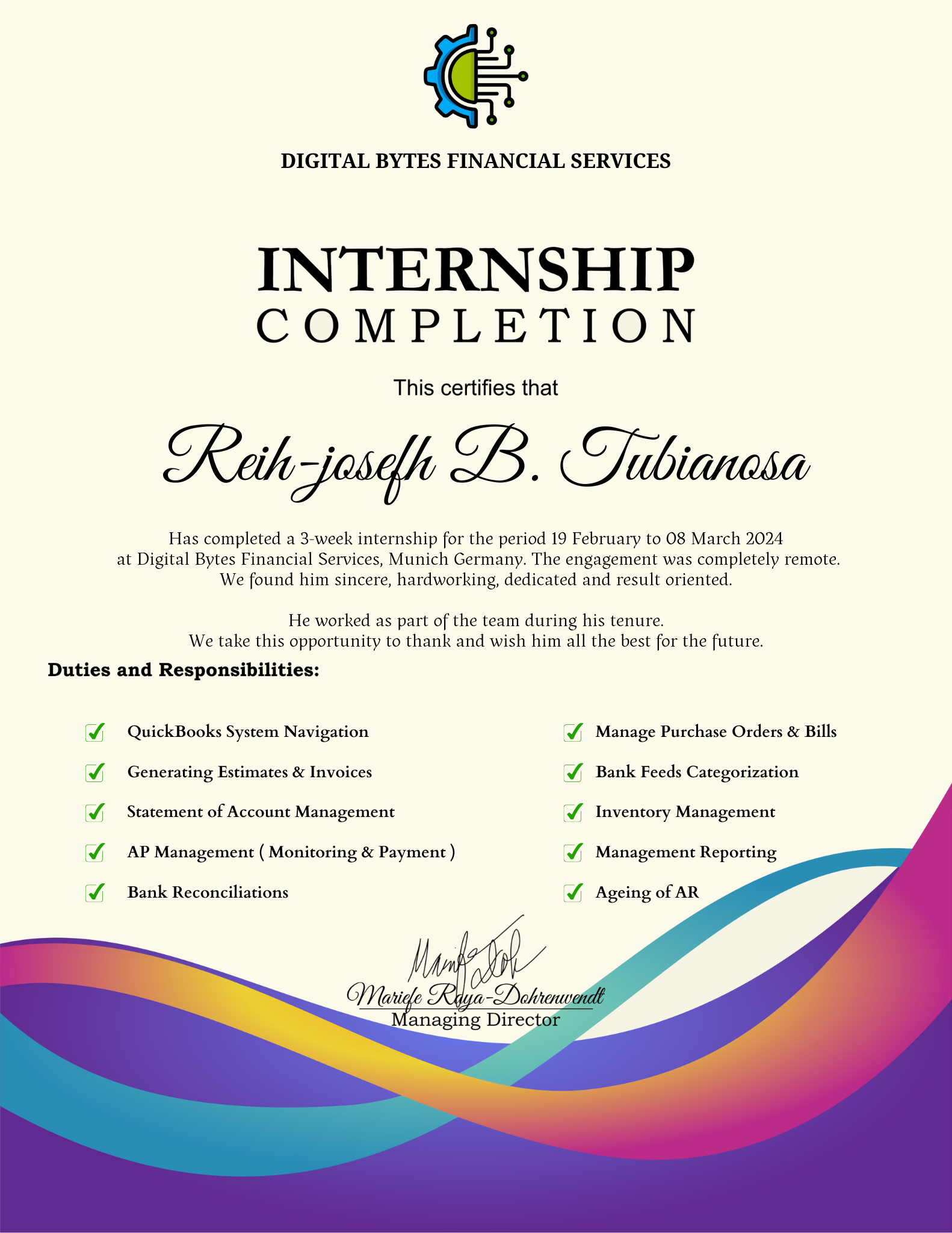 QB Internship