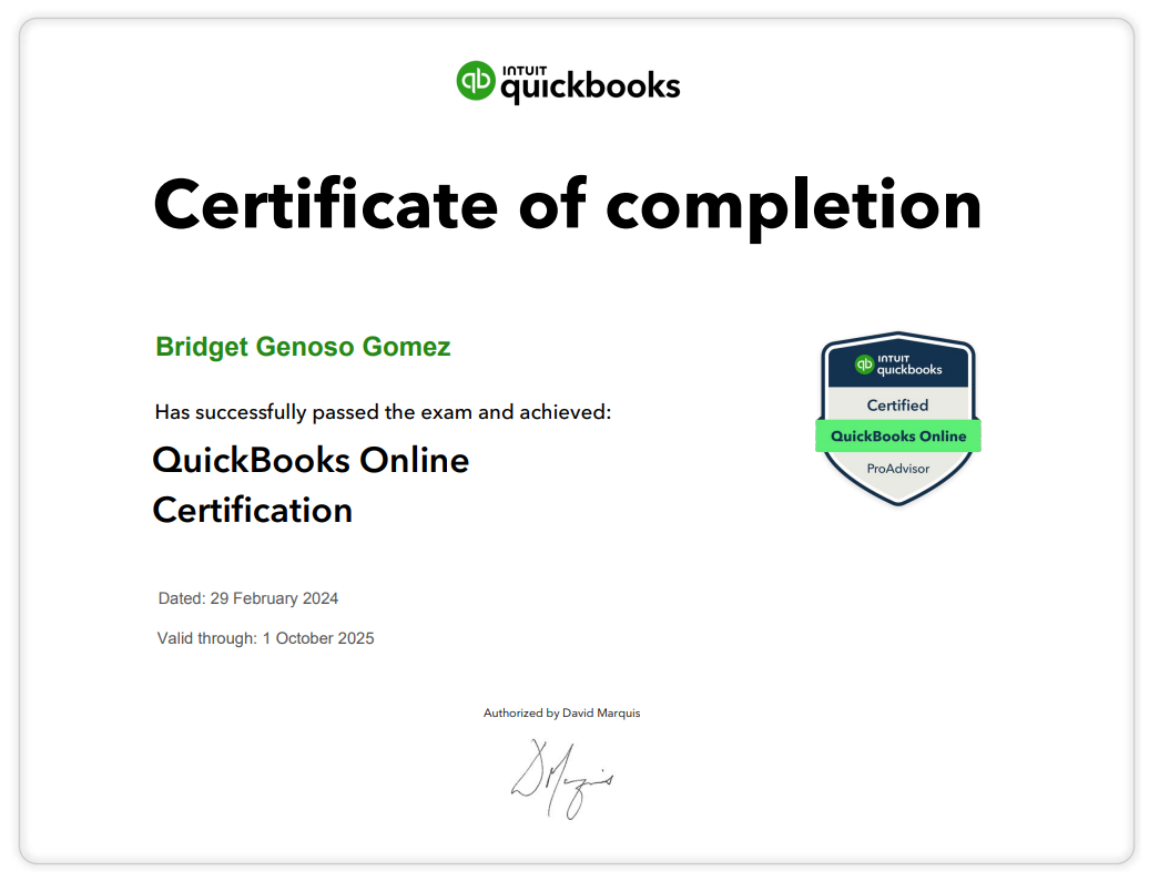 Quickbooks Online ProAdvisor Certification